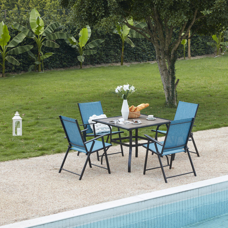 Latitude Run® Weatherington Folding Patio Dining Chair (Set Of 4